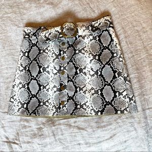 NASTYGAL - Let Me Snake You Out Faux Leather Skirt